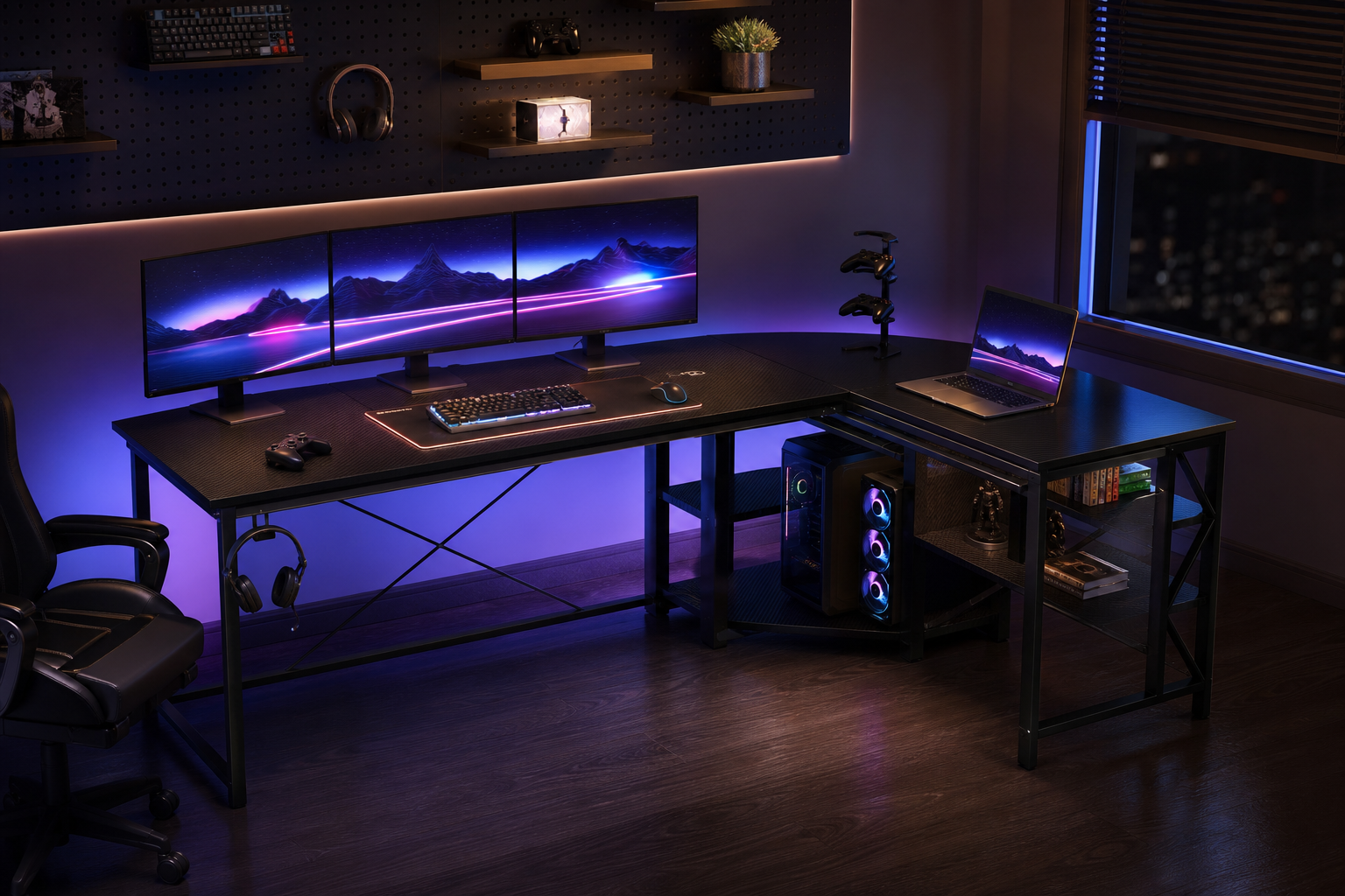 Bestier 55-Inch L-Shaped Desk